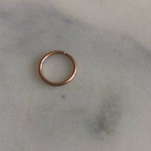 REAL 24k rose gold seamless hoop earring